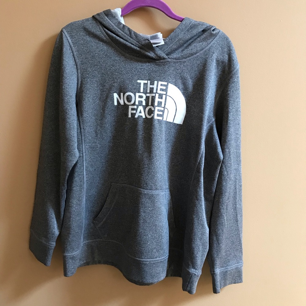 Gray north face sweatshirt